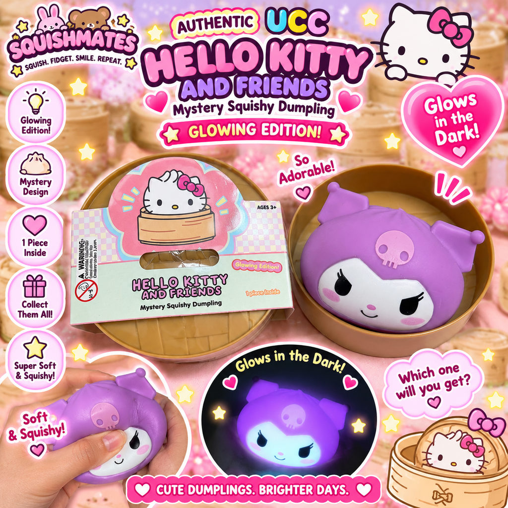 Authentic UCC Hello Kitty Dumpling- Glowing Edition