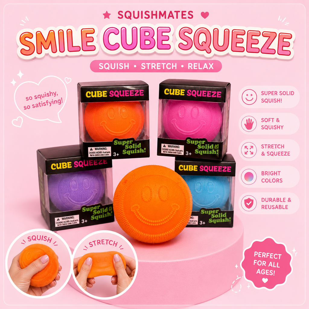 Smile Fuzz Squeeze Ball Squishy