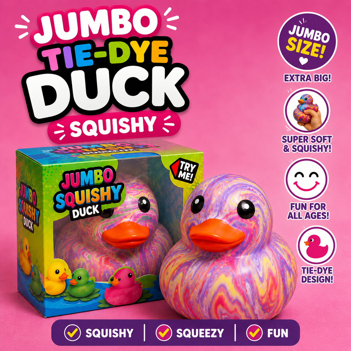 Jumbo Tie-dye Duck