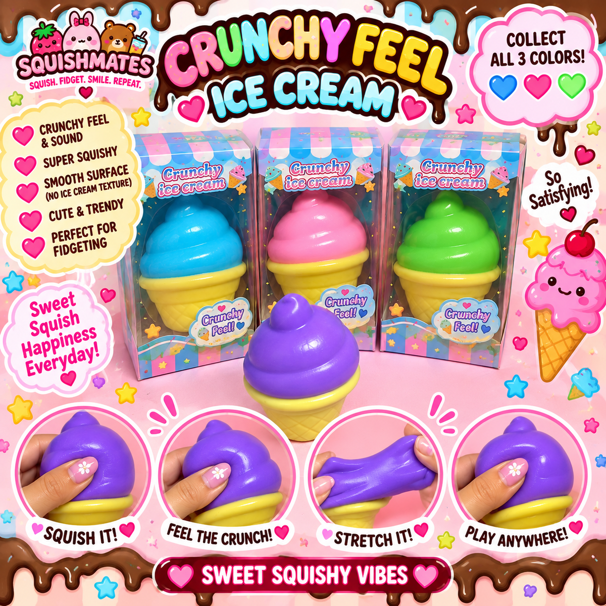 Crunchy Feel Ice Cream Squishy